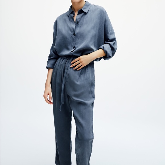 Oversized linen blend shirt - Picture 3 of 4